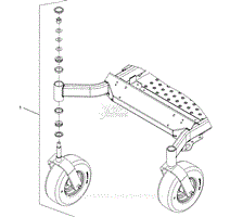 Front Caster and Fork Assembly