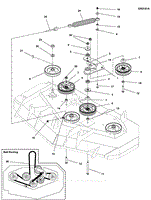 52&quot; Mower Deck - Pulleys, Belt, &amp; Idler Arm (S/N: 2016893015 - 2017612394)