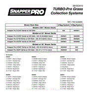 Model Reference Sheet - Snapper Pro