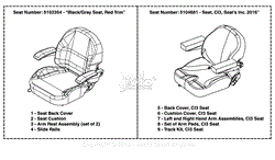 Seat Replacement Parts - 5103354 &amp; 5104681