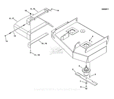 36&quot; Mower Deck - Housing, Covers &amp; Spindles