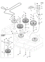 44&quot; &amp; 48&quot; Mower Deck - Pulleys, Belt &amp; Idler Arm