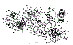 GN-190 Engine &amp; Crankcase Sub-assembly No. 89365