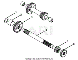 NUMBER THREE SHAFT - 3RD AND 4TH GEAR - 066, 067, 068, 069 - G SERIES