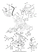 Engine, Fuel Tank &amp; Belt Drive