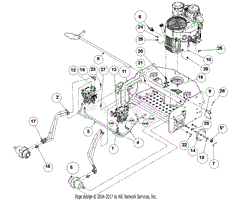 Engine Hydraulic and Mainframe Assembly