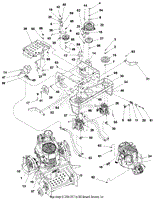 Engine, Hydraulic and Main Frame Assembly