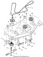 Deck - Belt, Blades, Deflectors, And Spindles 2