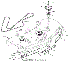 Deck - Belt, Blades, Baffles, And Spindles