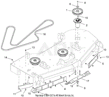 Deck - Belt, Blades, Baffles, And Spindles