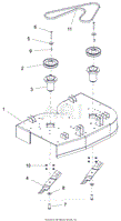 Parts List 6 - Deck Belts Blades And Spindles - 36&quot;