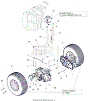 Parts List 26 - Rear Tires and Transaxles - 32 Inch