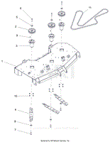 Parts List 11 - Deck, Belts, Blades and Spindles - 52&quot;