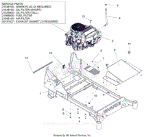 Parts List 18 - Engine and Frame - EFI