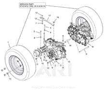 Parts List 23 - Rear Tires and Transaxles - 32 Inch