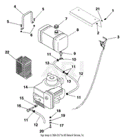 Fuel And Exhaust System - 12.5 H.P. And 14 H.P.