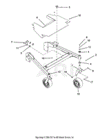 Belt Shield And Caster Wheels - 61&quot;