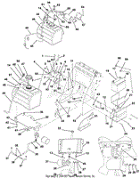 Fuel Tank, Hydraulic Tank, Parking Brake &amp; Battery