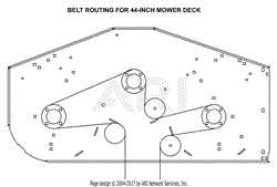 Belt Routing For 44-Inch Mower Deck