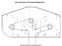 Belt Routing For 52-Inch Mower Deck