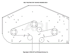 Belt Routing For 1540-Inch Mower Deck