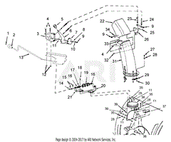 Snow Chute And Chute Crank Assembly