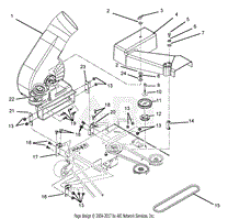 Blower Assembly To Mower Deck