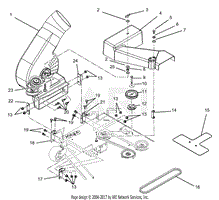 Blower Assembly To Mower Deck