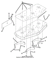 72&quot; Mower Deck - Rear Baffles