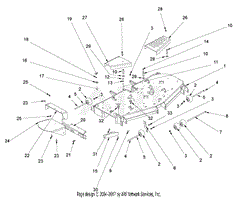 Mower Deck Belt Guards, Baffles And Rollers