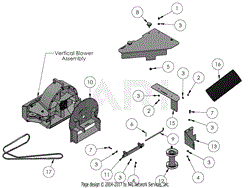 Pro-Series 3 Bag Catcher System Installation 60&quot; Deck Related Parts List