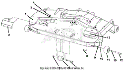 Mower Deck, Anti-Scalp Wheels and Belt Covers