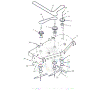 Parts List 12 - Deck, Belts, Baffles, Blades and Spindles - 60 Inch