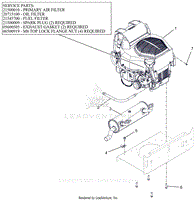 Parts List 16 - Engine - Kohler EZT740 EFI