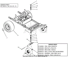 Casters And Tires - 52&quot; Deck