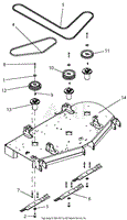 Deck, Belts, Blades And Spindles - 60&quot; Deck