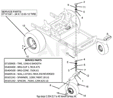 Casters And Tires - 60-Inch And 72-Inch Deck