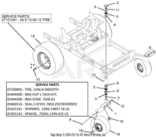 Casters And Tires - 60-And 72-Inch Deck