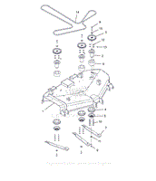 Parts List 14 - Deck, Belt, Blades and Spindles - 60 Mach One