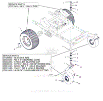 Parts List 6 - Casters and Tires - 60 and 72