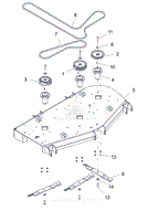 Parts List 11 - Deck Belts Blades and Spindles - 60 Inch