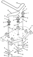 Deck, Belts, Blades And Spindles - 52-Inch Deck