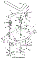 Deck, Belts, Blades And Spindles - 60-Inch Deck