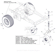 Parts List 6 - Casters and Drive Wheels - 48 Inch