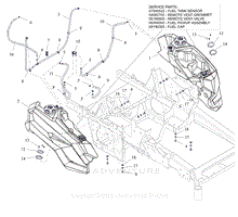 Parts List 20 - Fuel Tanks - Kohler ZT740