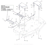 Parts List 14 - Deck Stabilizer Arms and Belt Guides - 52 Inch and 60 Inch