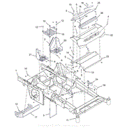 Parts List 19 - Frame, Front Bumper and Battery Tray - 52 Inch and 60 Inch