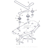 Parts List 15 - Deck, Spindles, Belts, and Blades - 60 Inch