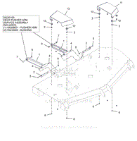 Parts List 14 - Deck Stabilizer Arms and Belt Guides - 72 Inch