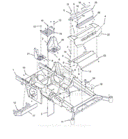 Parts List 19 - Frame, Front Bumper and Battery Tray - 72 Inch and Mach One